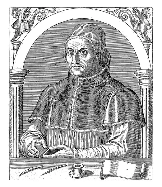 Retrato Papa Adriano Robert Boissard 1597 1599 — Fotografia de Stock