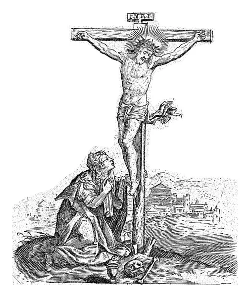 Cristo Cruz Theodore Galle Posiblemente 1581 1633 Cristo Cruz Fondo —  Fotos de Stock