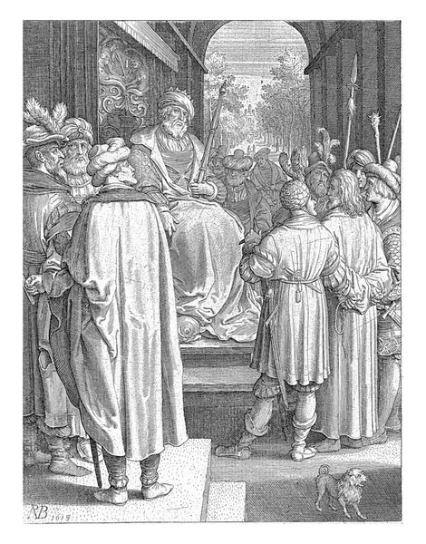 Chrystus Przed Piłatem Nicolaes Bruyn 1619 — Zdjęcie stockowe