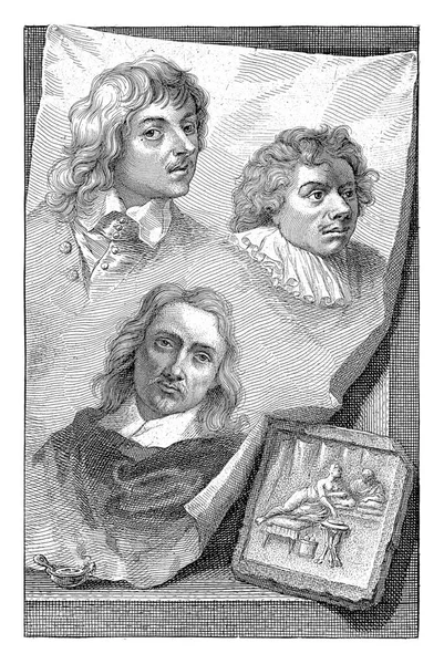 Jan Lievens Portreleri Anthonie Palamedesz Erasmus Quellinus Jacob Houbraken 1753 — Stok fotoğraf