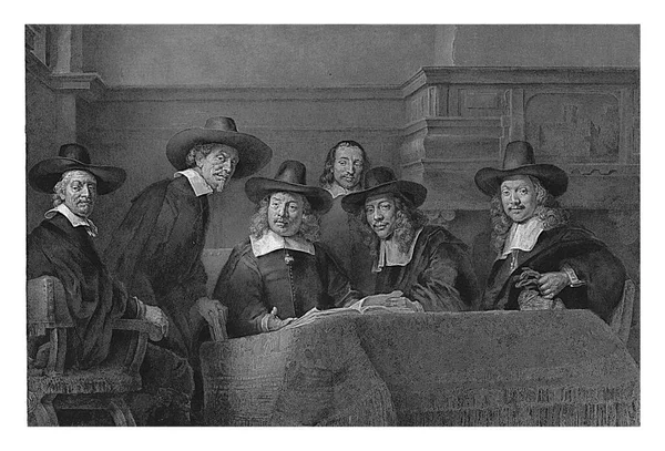 Staalmeesters Johann Wilhelm Kaiser Rembrandt Van Rijn 1846 1900 Staalmeesters — Stock Photo, Image