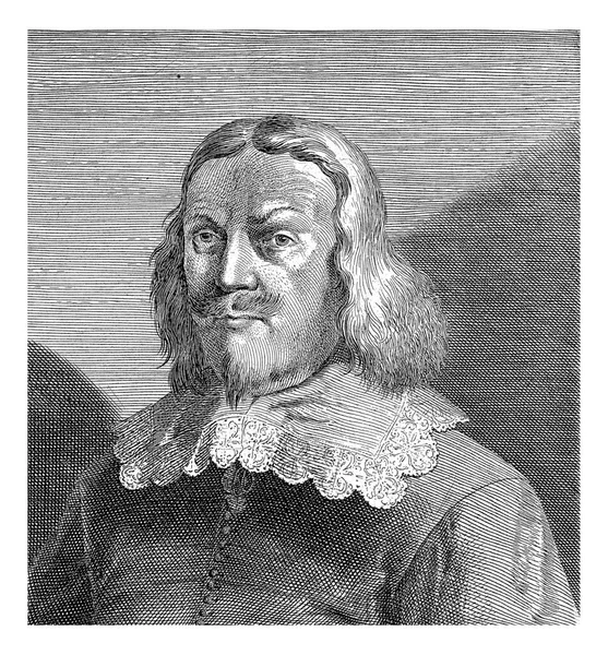 Portrait Johan Adler Salvius Diplomate Suédois Buste Droite Bas Marge — Photo