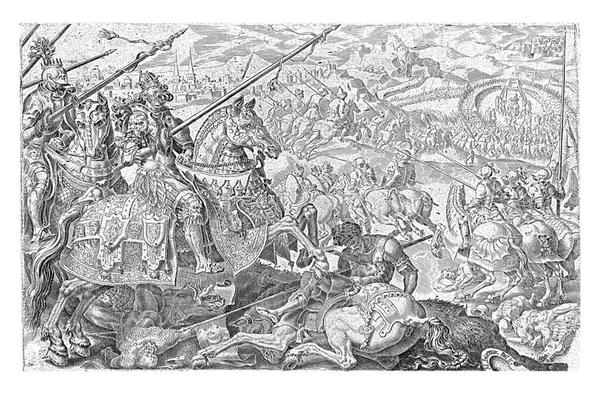 カール5世は弟のフェルディナンドと馬に乗ってハンガリーを後にした 彼の軍は ウィーンを征服しようとした飛行にトルコの包囲軍を置きます 1529 — ストック写真