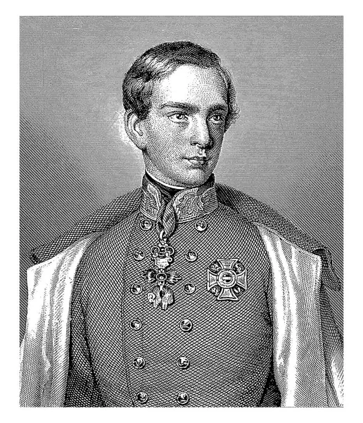 Retrato Francisco José Carlos Imperador Áustria Johann Georg Nordheim 1840 — Fotografia de Stock