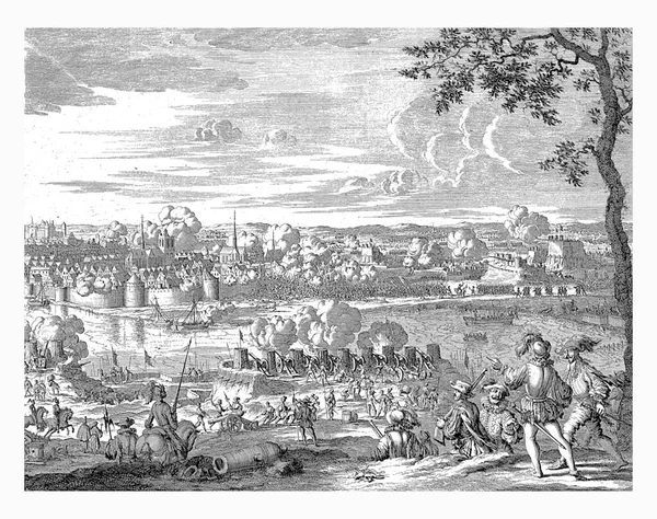 Облога Штурм Грейва Герцогом Парми 1586 Лейкен 1680 1681 Облога — стокове фото