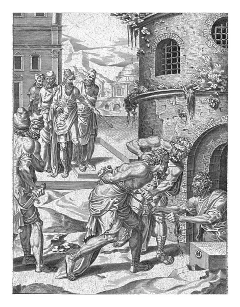Kara Niewdzięcznego Sługi Dircka Volckertsza Coornhert Maarten Van Heemskerck 1554 — Zdjęcie stockowe