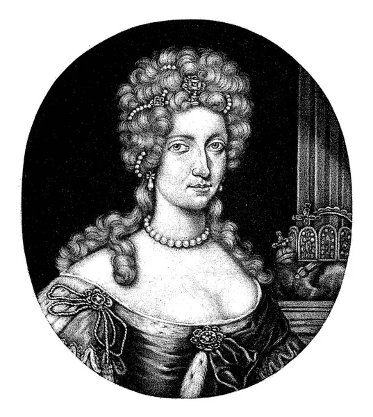 Eleonore Magdalena Teresa Palatynatu Neuburga Cesarzowa Świętego Cesarstwa Rzymskiego Nosi — Zdjęcie stockowe