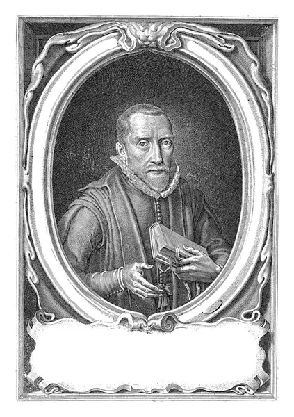 ウィレム テリンクの肖像画 ピーター ジョデ アドリアン ピエターシュの後 ファン ヴェンヌ1590年 1632年41歳のウィレム テリンクの胸像 — ストック写真