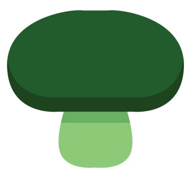 Beyaz arkaplanda vejetaryen mantarı, illüstrasyon veya simge.