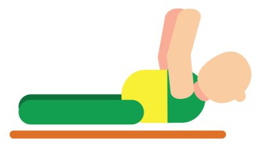 Beyaz arka planda sporcu fiziksel aktiviteleri, illüstrasyon.