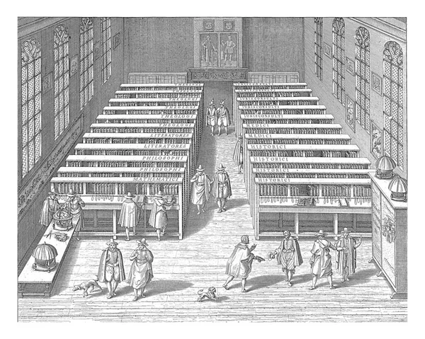 Βιβλιοθήκη Του Πανεπιστημίου Του Leiden Εσωτερικό Ντουλάπια Βιβλία Στις Αλυσίδες — Φωτογραφία Αρχείου