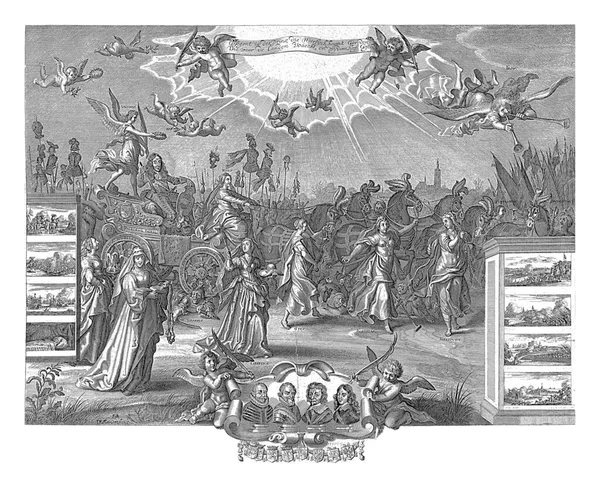 Аллегория Честь Завоеваний Вильгельма Iii 1674 1675 Годах Триумфальное Шествие — стоковое фото