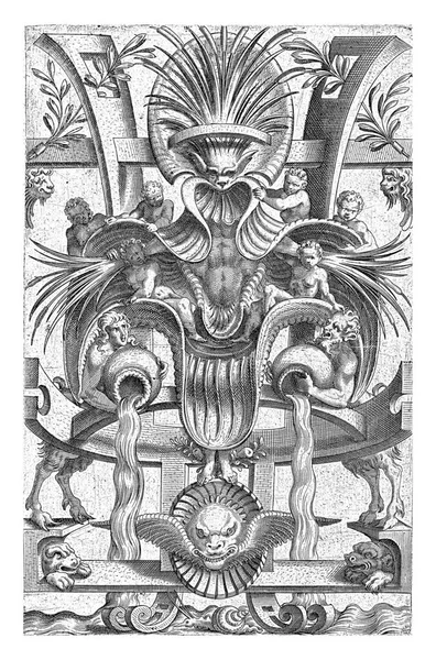 Прокрути Шістьма Дітьми Анонімними Після Корнеліса Боса 1554 Сувій Фігурою — стокове фото