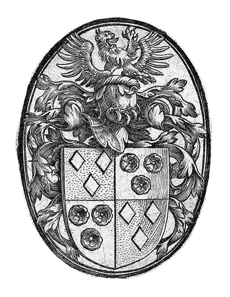 Wappen Der Familie Van Heussen Aus Haarlem Zweimal Drei Diamanten — Stockfoto