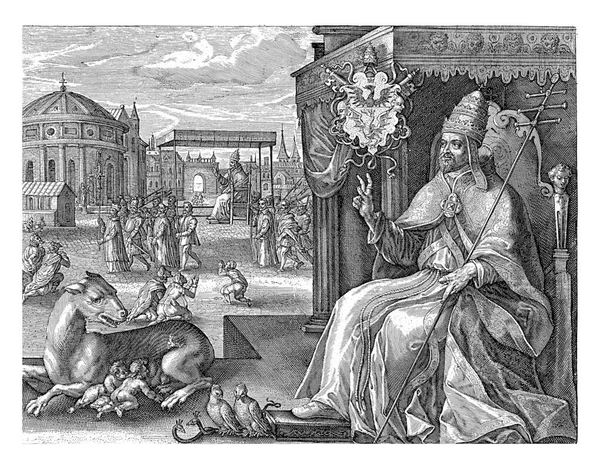 Påven Paulus Crispijn Van Passe Efter Crispijn Van Passe 1611 — Stockfoto