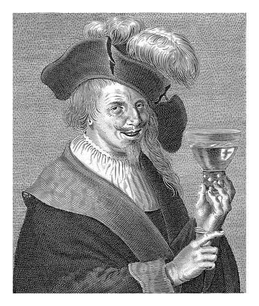 Man Rummer Jan Van Velde 1633 Man Old Fashioned Costume — Stock Photo, Image