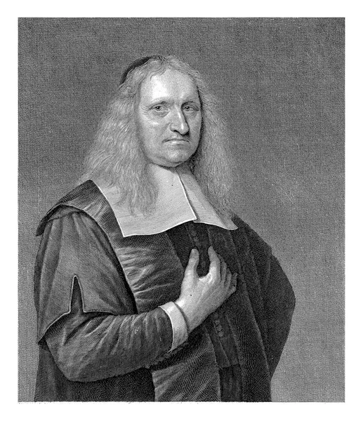 Three Quarter Portrait Front View Johannes Coch Coccejus 1603 1669 — Stock Photo, Image