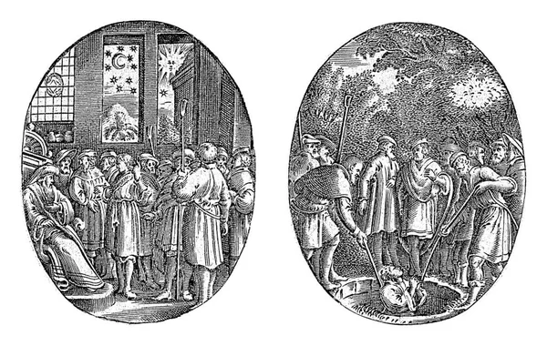右側のヨセフは兄弟たちによって穴の中に閉じ込められていました ハンス ヤンセン1615年 1651年 — ストック写真