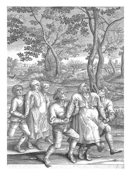 Két Epilepsziás Társaik Úton Molenbeek Hendrick Hondius Felé Pieter Bruegel — Stock Fotó