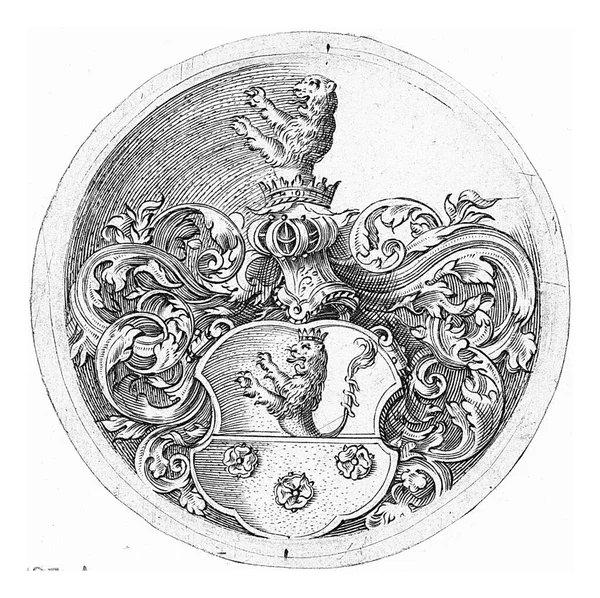 Герб Львом Тремя Розами — стоковое фото