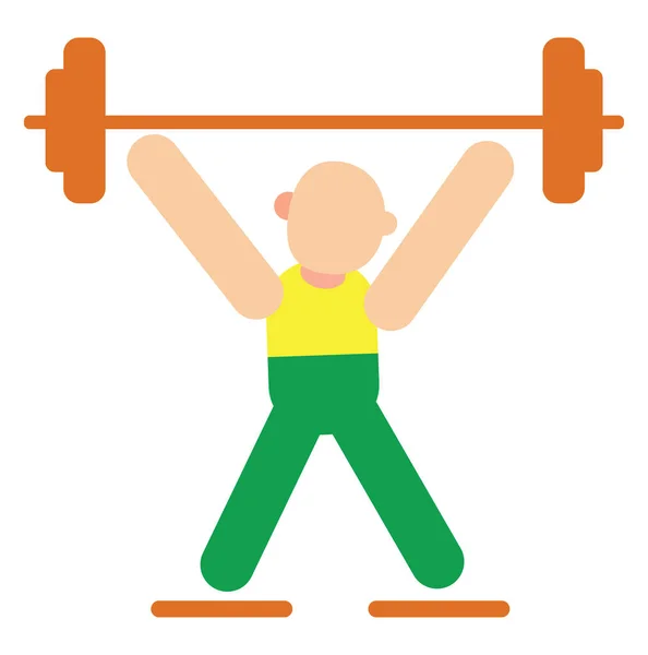 Workout Aktivität Mit Gewichten Abbildung Auf Weißem Hintergrund — Stockfoto