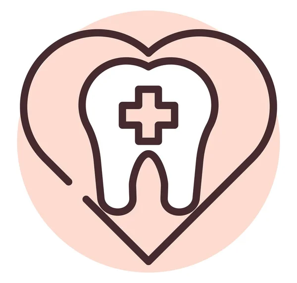 Tandheelkundige Hulp Illustratie Icoon Witte Achtergrond — Stockfoto