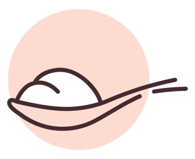 Beyaz arkaplanda şeker alerjisi, illüstrasyon veya simge.