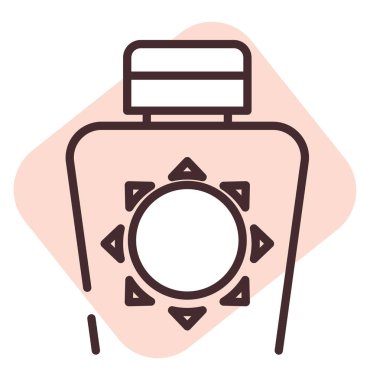 Beyaz arkaplanda UV alerjisi, illüstrasyon veya simge.