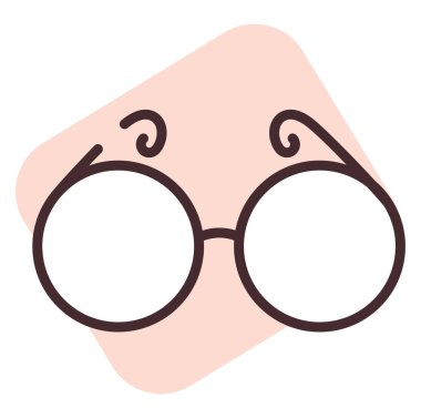 Göz doktoru, illüstrasyon veya simge, beyaz arkaplan üzerinde vektör.