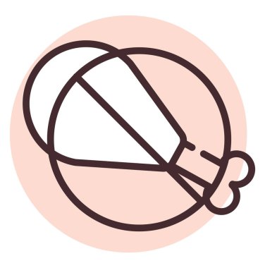 Et alerjisi, illüstrasyon veya simge, beyaz arkaplan üzerindeki vektör.