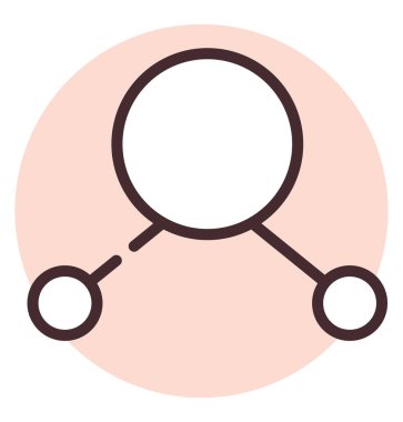 Sülfat alerjisi, illüstrasyon veya simge, beyaz arkaplan üzerindeki vektör.