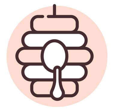 Bal alerjisi, illüstrasyon veya simge, beyaz arkaplanda vektör.