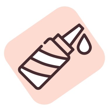 Hardal alerjisi, illüstrasyon veya simge, beyaz arkaplan üzerindeki vektör.