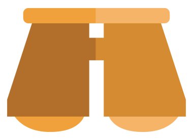 Ordu dürbünü, illüstrasyon veya simge, beyaz arkaplan üzerindeki vektör.