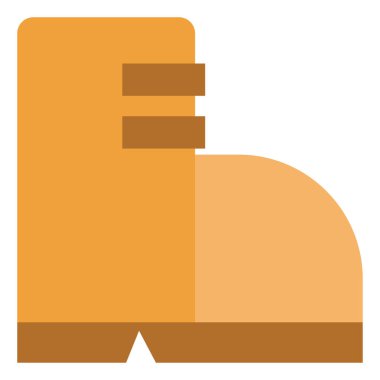 Ordu çizmesi, illüstrasyon veya simge, beyaz arkaplanda vektör.