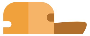 Ordu şapkası, illüstrasyon veya simge, beyaz arkaplanda vektör.