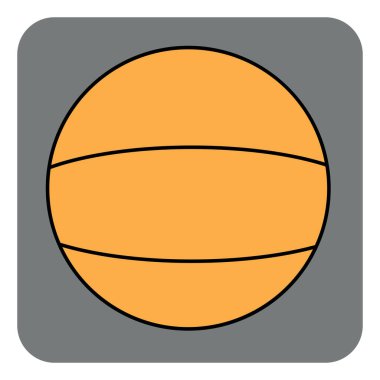 Basketbol topu, illüstrasyon veya simge, beyaz arkaplanda vektör.