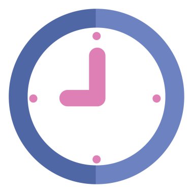 Bankacılık saati, illüstrasyon veya simge, beyaz arkaplan üzerindeki vektör.