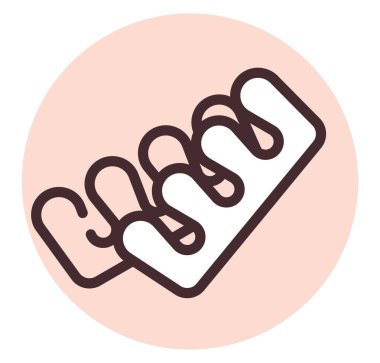 Güzellik pedikürü, illüstrasyon veya simge, beyaz arkaplan üzerindeki vektör.