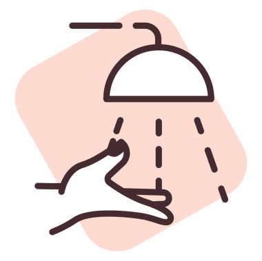 Güzellik sağanağı, illüstrasyon veya simge, beyaz arkaplanda vektör.