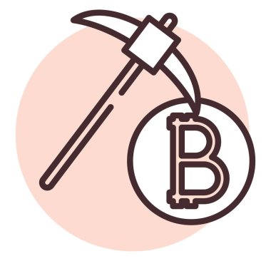 Madenci, illüstrasyon veya simge, beyaz arkaplan üzerindeki vektör.