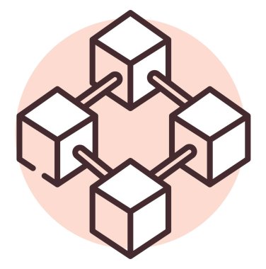 Blok engelleme, illüstrasyon veya simge, beyaz arkaplan üzerindeki vektör.