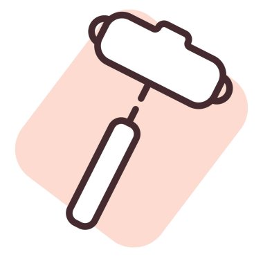 Tıbbi çekiç, illüstrasyon veya simge, beyaz arkaplanda vektör.