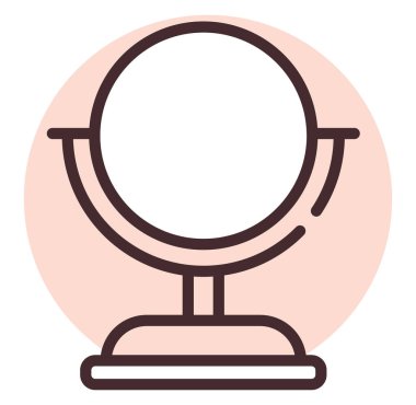 Gövde tedavi aynası, illüstrasyon veya simge, beyaz arkaplan üzerindeki vektör.