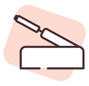 Araba kolu, illüstrasyon veya simge, beyaz arkaplan üzerindeki vektör.