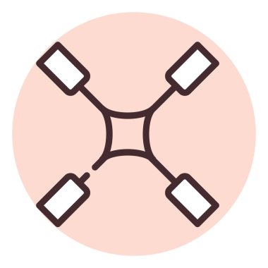 Araç aracı, illüstrasyon veya simge, beyaz arkaplan üzerindeki vektör.