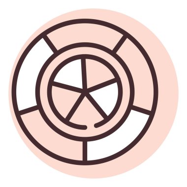 Grafik şeması, illüstrasyon veya simge, beyaz arkaplan üzerindeki vektör.