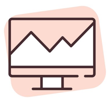 Grafik bilgisayarı, illüstrasyon veya simge, beyaz arkaplan üzerindeki vektör.