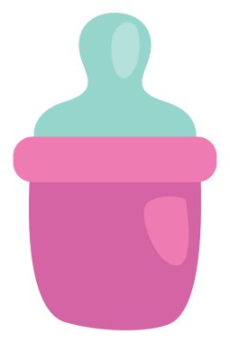 Çocukluk şişesi, illüstrasyon veya simge, beyaz arka planda vektör.