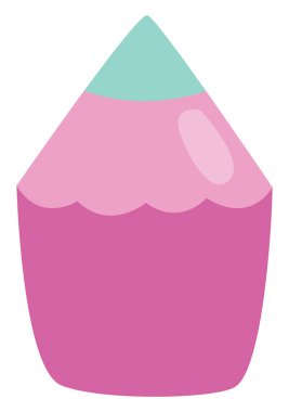 Çocukluk kalemi, illüstrasyon veya simge, beyaz arkaplan üzerindeki vektör.